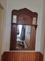 Antieke houten spiegel met plankje, Huis en Inrichting, Woonaccessoires | Spiegels, Ophalen, Gebruikt, 100 tot 150 cm, 75 tot 100 cm