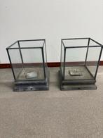 Windlichten 24x24cm , hoogte 34cm- olie of kaarsen, Ophalen, Gebruikt