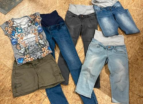 Pakket zwangerschaps broeken maat 38/40, Kleding | Dames, Positiekleding, Zo goed als nieuw, Broek of Spijkerbroek, Maat 38/40 (M)