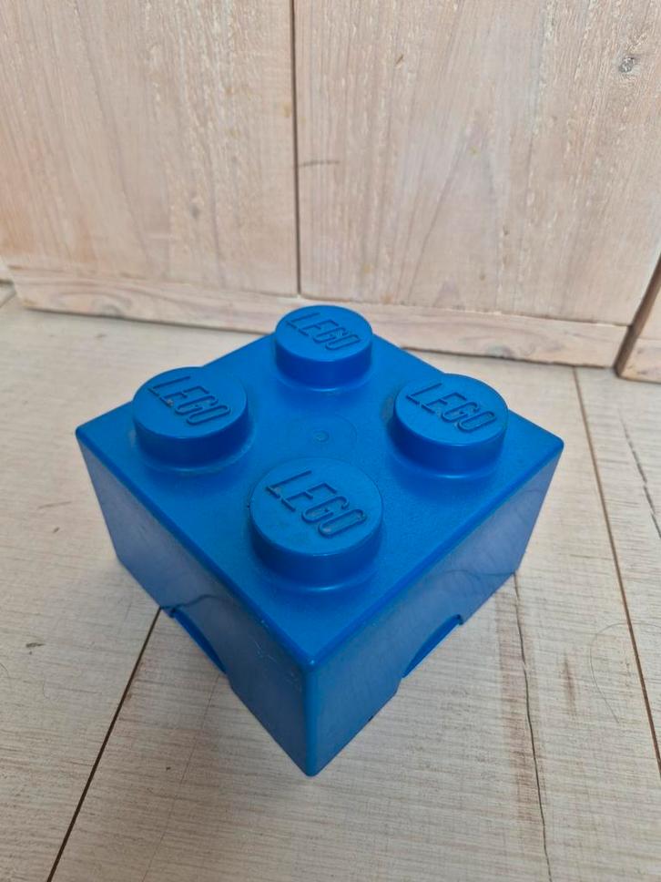 Blauwe Vintage/ RETRO lunchbox, Diversen, Schoolbenodigdheden, Gebruikt, Ophalen