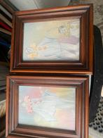 Houten Lijstjes met Clown Afbeeldingen - Set van 2, Ophalen of Verzenden