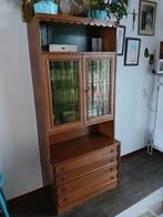 Vitrinekast, Huis en Inrichting, Kasten | Vitrinekasten, Ophalen, Eikenhout, 50 tot 100 cm, Zo goed als nieuw