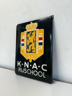 KNAC Rijschool emaille reclamebord, Ophalen of Verzenden