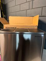 3-vak RVS Prullenbak  54 liter Afvalscheiding  NIEUW in doos, Outletschuurtje, Met pedaal, Outletschuurtje, 40 liter of meer