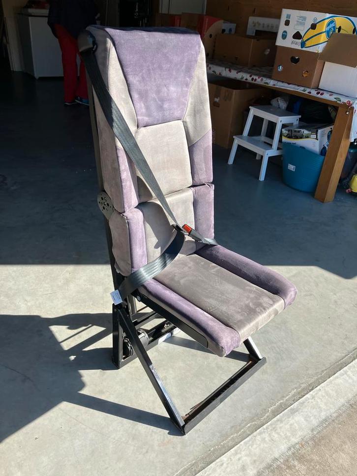 Aguti Camperstoel Zelfbouw met 3-punts Gordel, Huis en Inrichting, Stoelen, Gebruikt, Eén, Metaal, Grijs, Ophalen of Verzenden