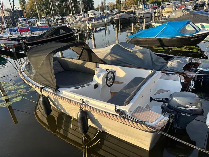 Sloep, Dreamliner 485, 15pk, 5/6p, grijs, tender, sloepje, Watersport en Boten, Sloepen, Zo goed als nieuw, 10 tot 30 pk, 3 tot 6 meter