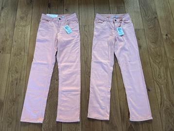 2x NIEUWE zalmkleurige broek UP2 maat 38 beschikbaar voor biedingen