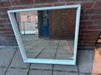 Spiegel met witte lijst, Ophalen, Vierkant, 50 tot 75 cm, Minder dan 100 cm