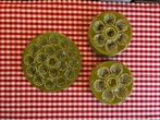 Proceram majolica olijfgroen 13-delig oesterservies, Antiek en Kunst, Antiek | Servies compleet, Ophalen of Verzenden