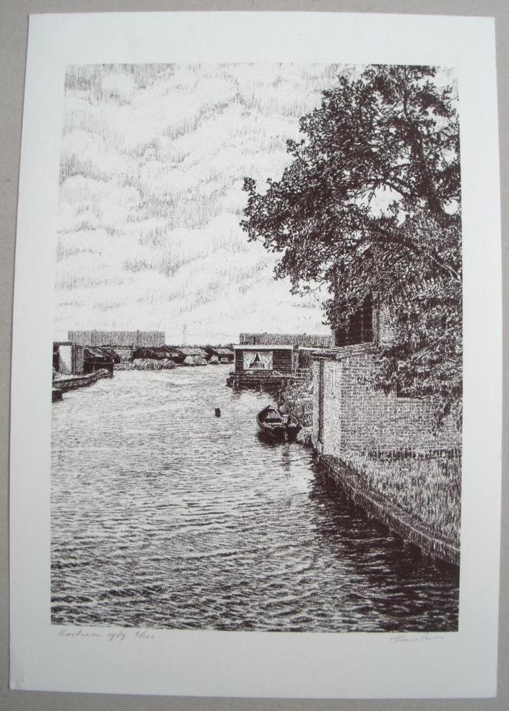 Frans Room (1939) - Litho's Zaanstreek - 1989 - set van 8, Antiek en Kunst, Kunst | Litho's en Zeefdrukken, Verzenden