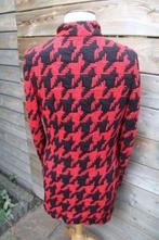 Jas/ Mantel rood/ zwart Moq mt 40 Vaste prijs, Kleding | Dames, Maat 38/40 (M), Moq, Ophalen of Verzenden, Zo goed als nieuw