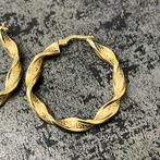 14k gouden oorbellen wokkels model nieuw, Ophalen of Verzenden