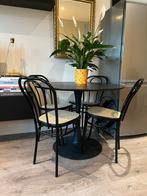 Zwarte Keukentafel met Stoelen, Ophalen of Verzenden