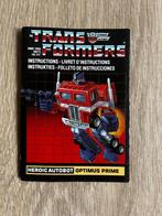transformers G1: Optimus Prime euro instruction booklet 1985, Verzamelen, Transformers, G1, Ophalen of Verzenden, Gebruikt, Autobots