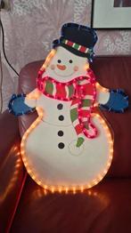 Sneeuwpop met gekleurde lampje,s, Diversen, Kerst, Ophalen of Verzenden, Zo goed als nieuw