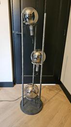 Staande lamp metaal dimbaar, Ophalen, Zo goed als nieuw, Glas, 100 tot 150 cm
