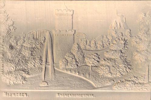 Nijmegen Kronenburgerpark relief, Verzamelen, Ansichtkaarten | Nederland, Gelopen, Gelderland, Voor 1920, Ophalen of Verzenden