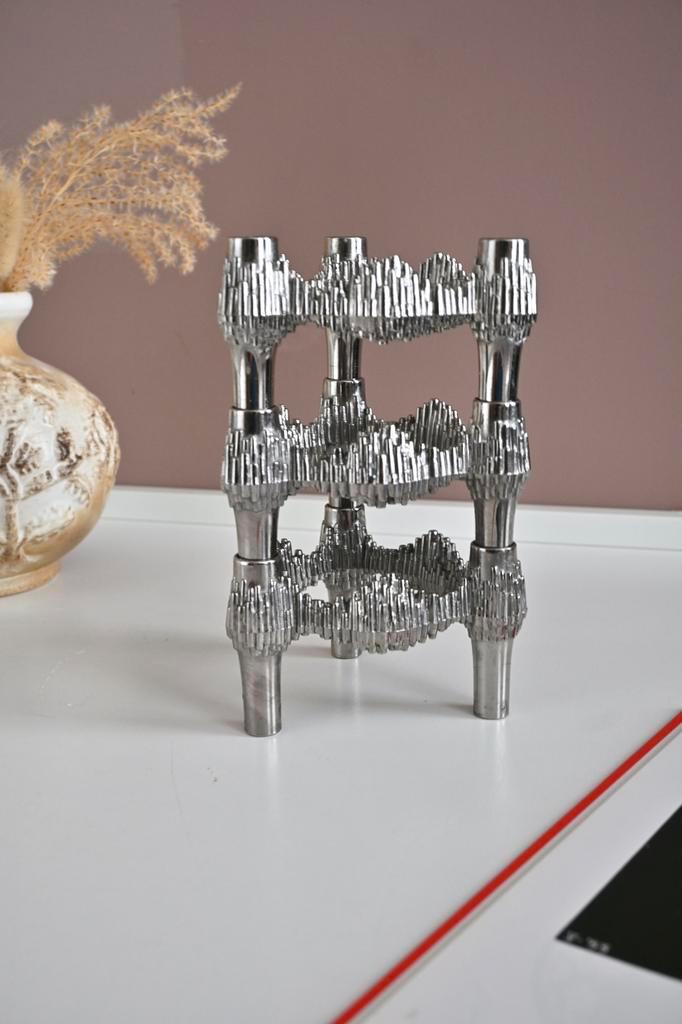 Quist Nagel Variomaster Modulaire brutalist kadelaars, Antiek en Kunst, Antiek | Kandelaars, Ophalen of Verzenden