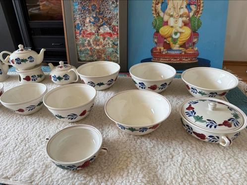 Boerenbont servies de luxe, Antiek en Kunst, Antiek | Servies compleet, Ophalen of Verzenden
