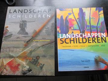 Schilderen: 2 boeken Landschappen schilderen. Opruiming! beschikbaar voor biedingen