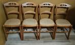4 eetkamer stoelen met webbing zitting, Vier, Ophalen