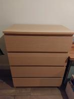 Als nieuw! Malm ladekast, wit gelazuurd eikenfineer, Ophalen, Overige materialen, 50 tot 100 cm, Zo goed als nieuw