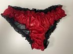 Rood Metallic slipje (XXL) met zwarte mesh achterkant, Kleding | Dames, Ondergoed en Lingerie, Ophalen, Rood, Slip