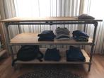 Kledingtafel van steigerhout en steigerbuis, Ophalen of Verzenden, Gebruikt