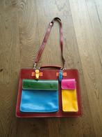 Nieuwe gekleurde Pd del Borgo leren tas, Sieraden, Tassen en Uiterlijk, Tassen | Damestassen, Ophalen of Verzenden, Nieuw, Overige kleuren