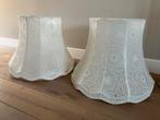 Lampenkap brocante, romantisch, wit, Huis en Inrichting, Lampen | Lampenkappen, Ophalen, Gebruikt, Wit, Rond