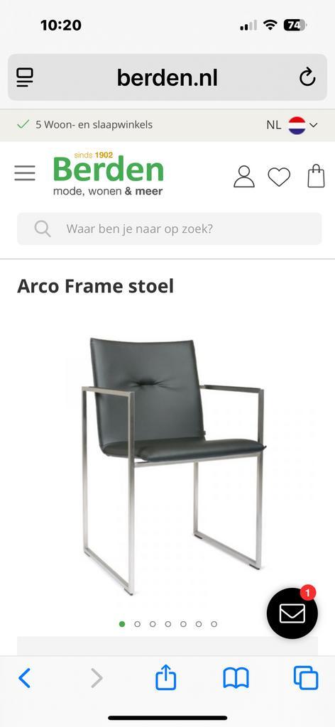 Arco leren stoelen xl formaat en 2 stof, Huis en Inrichting, Stoelen, Zo goed als nieuw, Vijf, Zes of meer stoelen, Stof, Zwart