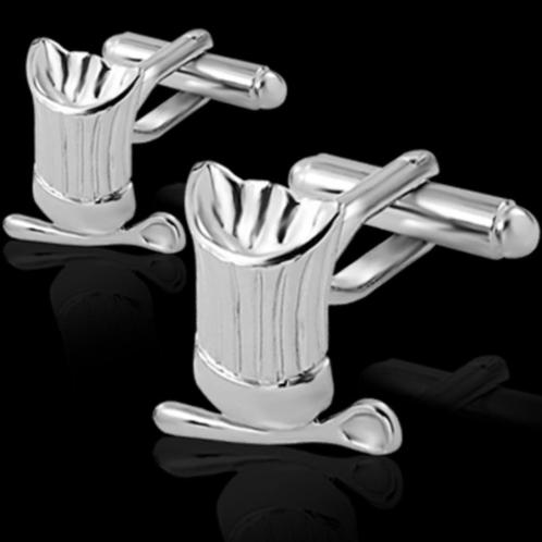 Leuke zilverkleurige manchetknopen met koksmuts, Sieraden, Tassen en Uiterlijk, Manchetknopen, Nieuw, Overige materialen, Verzenden