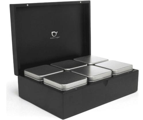 Bredemeijer - Theedoos met 6 theeblikken voor losse thee, Huis en Inrichting, Keuken | Keukenbenodigdheden, Nieuw, Ophalen of Verzenden