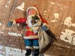 ZELZAME ANTIEKE KERSTMAN MET GEZICHTJE KLEI, Verzenden, Gebruikt