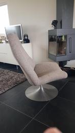 Draaifauteuil Goossens Excellent Lion Taupe, Ophalen, Gebruikt, 75 tot 100 cm, Metaal