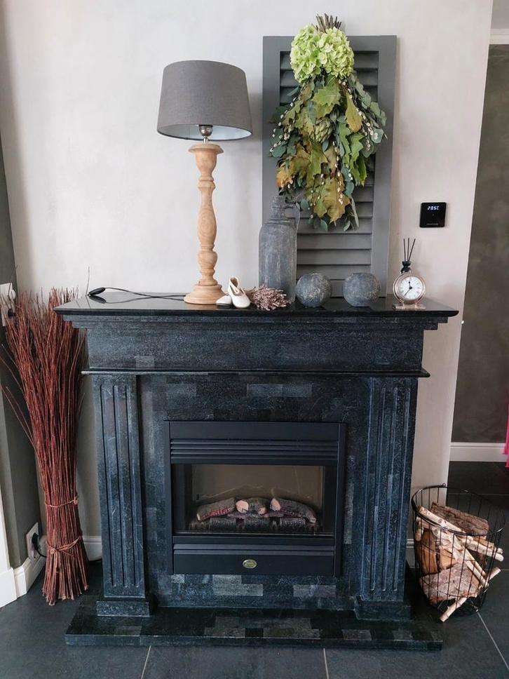 Schouw met elektrische sfeerhaard, Huis en Inrichting, Haarden, Zo goed als nieuw, Elektrische haard, Ophalen