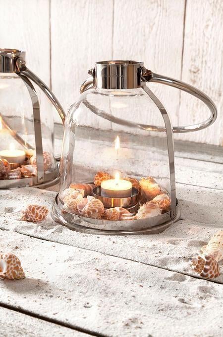 Riviera Maison 1 windlicht met ophangring, Ophalen of Verzenden, Zo goed als nieuw, Overige materialen, Minder dan 25 cm