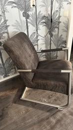 Henders en Hazel Stoel - Donkerbruin, Huis en Inrichting, Fauteuils, Ophalen, Minder dan 75 cm, Zo goed als nieuw, Stof