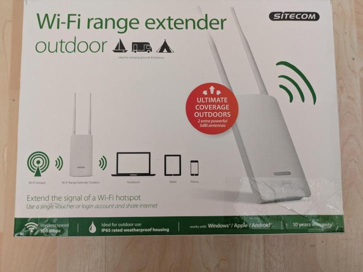 Sitecom Wi-Fi range extender voor buiten/outdoor, Computers en Software, WiFi-versterkers, Gebruikt, Ophalen of Verzenden