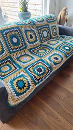 Vintage gehaakt plait/woondeken 175x140 cm, Huis en Inrichting, Ophalen of Verzenden, Zo goed als nieuw