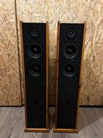 Set LAMBDA AMBER 2, Zuilluidsprekers, made in Holland, Audio, Tv en Foto, Luidsprekers, Gebruikt, 120 watt of meer, Front, Rear of Stereo speakers