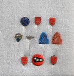 9 speldjes en 1 button van radio, Ophalen of Verzenden, Overige onderwerpen, Speldje of Pin