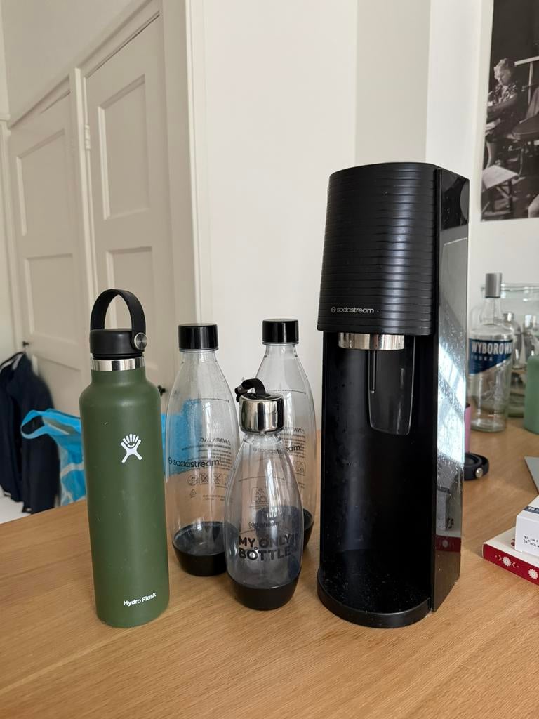 Sodastream set, Huis en Inrichting, Keuken | Keukenbenodigdheden, Ophalen, Zo goed als nieuw