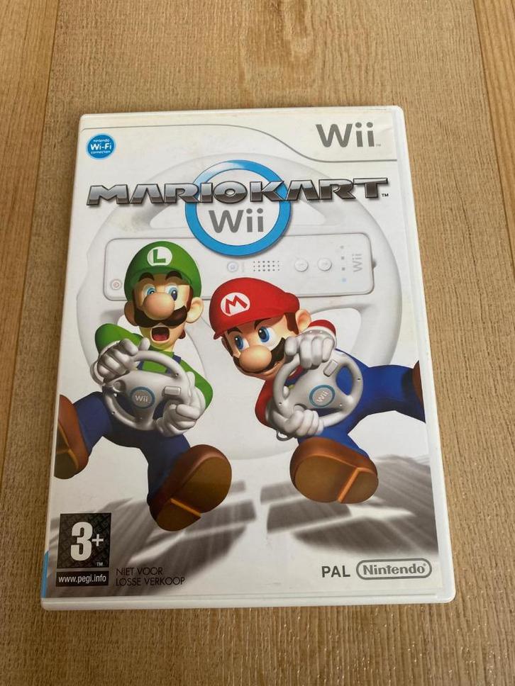Nintendo WII mario kart, Spelcomputers en Games, Games | Nintendo Wii, Zo goed als nieuw, Racen en Vliegen, 3 spelers of meer