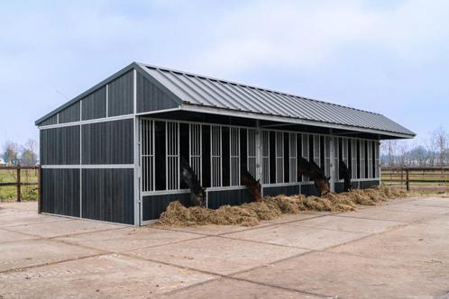 Complete buitenstal met 3 groepsstallen | Voerwanden | NIEUW, Dieren en Toebehoren, Stalling en Weidegang, Opfok, Stalling, Weidegang