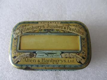Oud Blikje Allenburys Jujubes & Pastilles beschikbaar voor biedingen