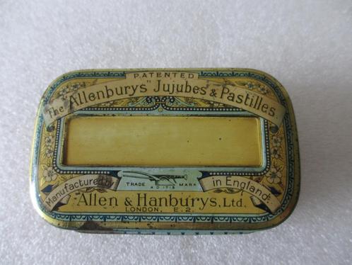 Oud Blikje Allenburys Jujubes & Pastilles, Verzamelen, Blikken, Gebruikt, Overige, Overige merken, Ophalen of Verzenden