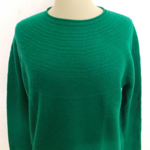 100% wol groene soepele zachte trui met aparte halslijn! XL, Kleding | Dames, Truien en Vesten, Zo goed als nieuw, Maat 46/48 (XL) of groter