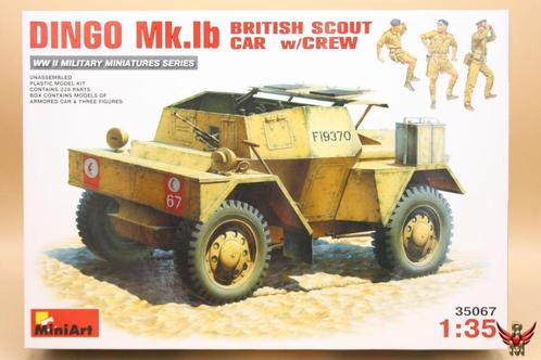 MiniArt 1/35 British Scout Car DINGO Mk Ib with Crew, Hobby en Vrije tijd, Modelbouw | Auto's en Voertuigen, Nieuw, Overige typen