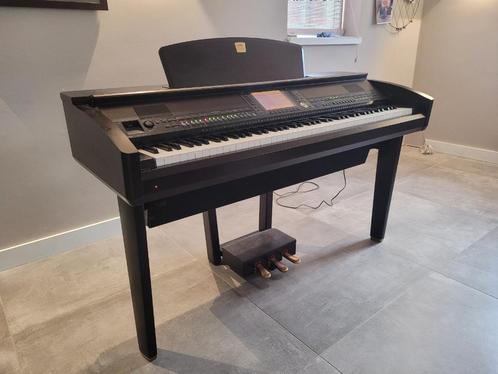 yamaha clavinova CVP407, Muziek en Instrumenten, Piano's, Zo goed als nieuw, Piano, Bruin, Digitaal, Ophalen